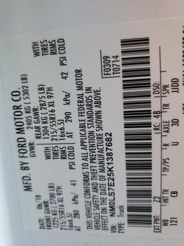 2019 Ford Transit Connect Xl VIN: NM0LS7E25K1387680 Lot: 54796904