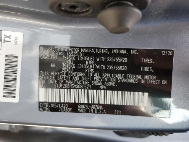 VIN 5TDFZRBH5MS080521 2021 Toyota Highlander, Platinum no.13