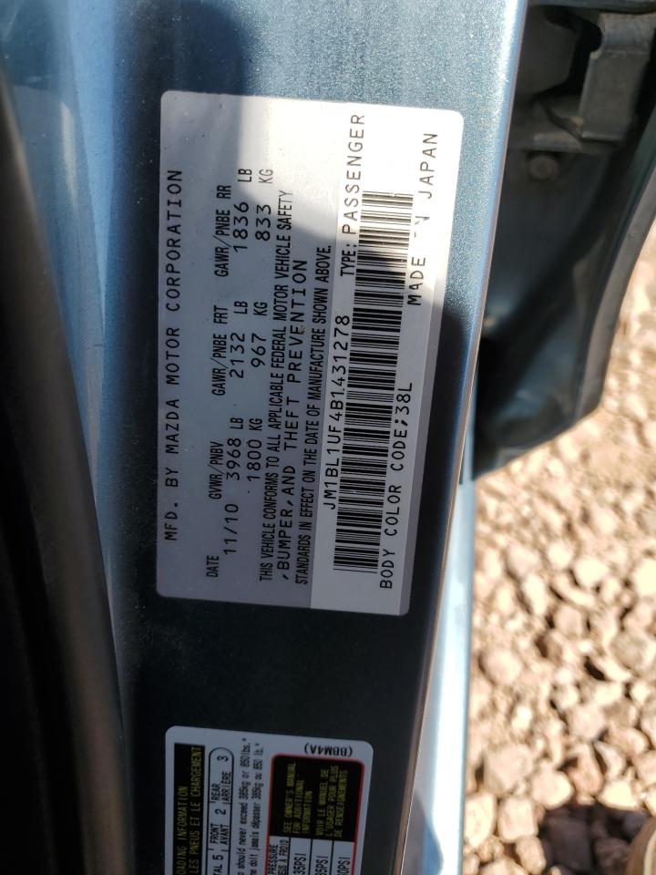 JM1BL1UF4B1431278 2011 Mazda 3 I