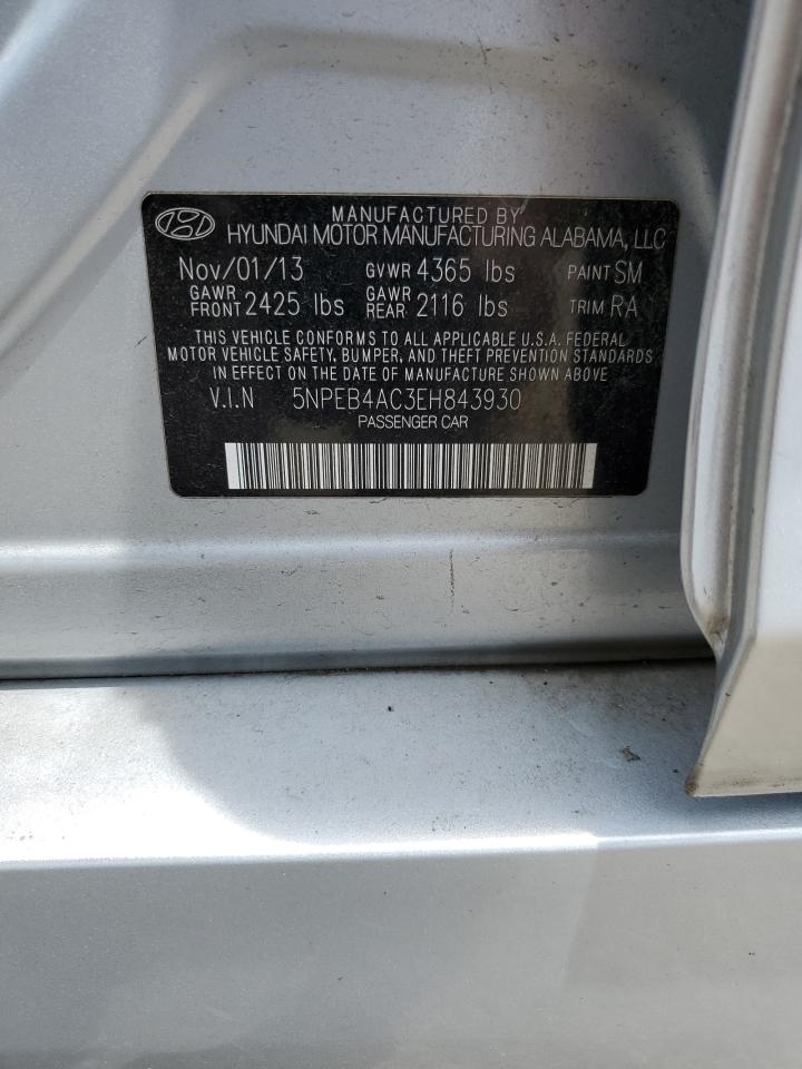 5NPEB4AC3EH843930 2014 Hyundai Sonata Gls