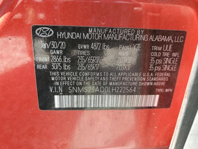 2020 HYUNDAI SANTA FE S - 5NMS23AD0LH222564