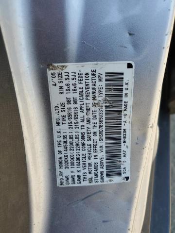 2005 Honda Cr-V Lx VIN: SHSRD78565U331297 Lot: 55815684