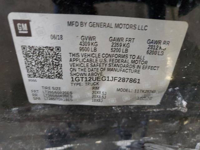 2018 GMC Sierra K2500 Denali VIN: 1GT12UEG1JF287861 Lot: 56219694