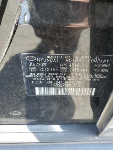 2021 Hyundai Sonata Hybrid VIN: KMHL24JJ9MA017820 Lot: 56332124