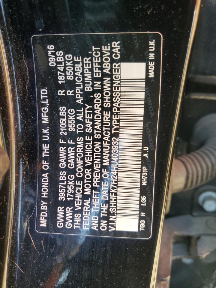 SHHFK7H24HU403932 2017 Honda Civic Lx