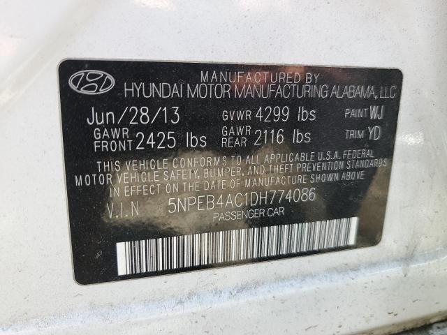 2013 Hyundai Sonata Gls VIN: 5NPEB4AC1DH774086 Lot: 54535664