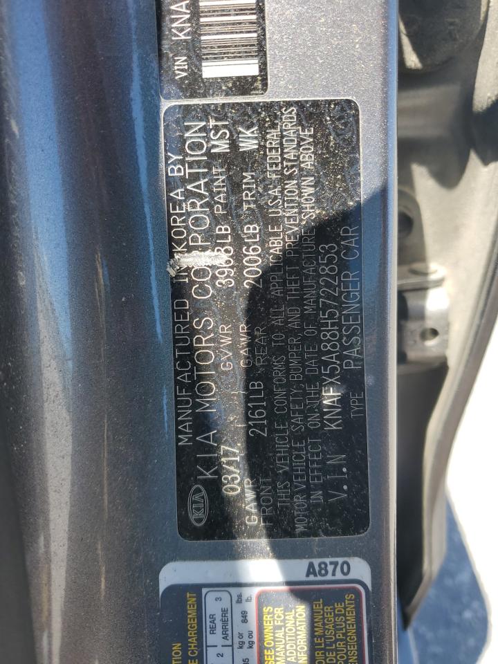 KNAFX5A88H5722853 2017 Kia Forte Ex