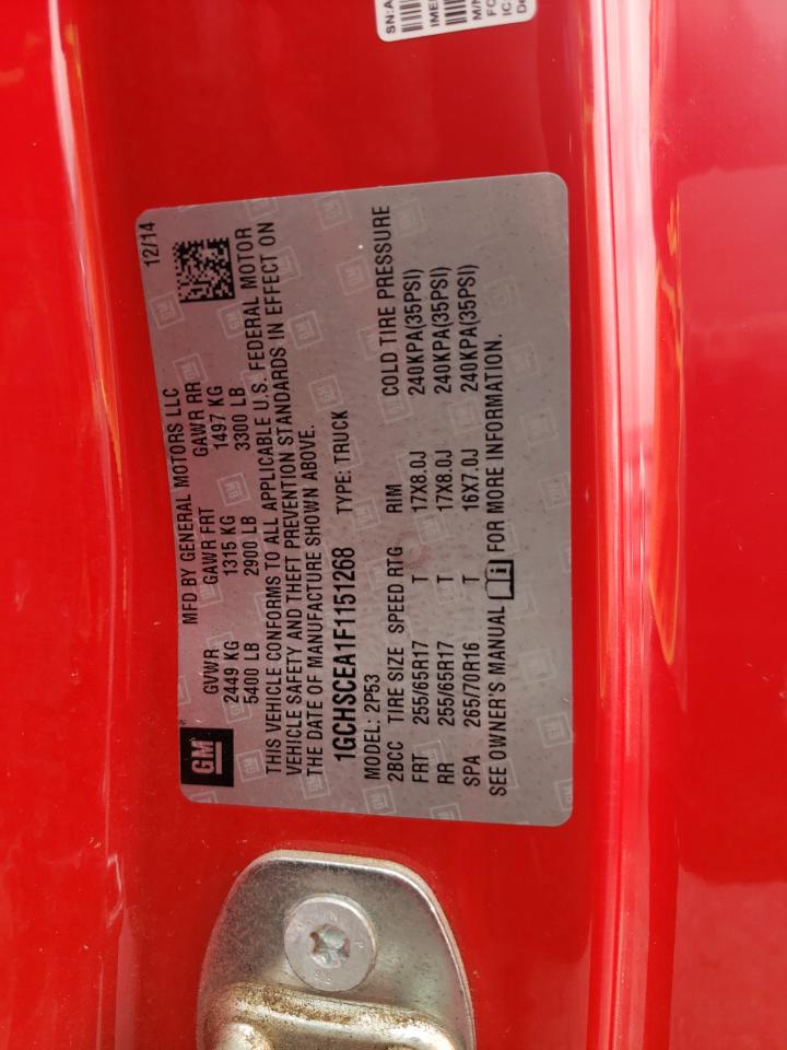 1GCHSCEA1F1151268 2015 Chevrolet Colorado Z71
