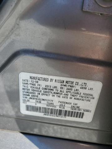 2007 Infiniti G35 VIN: JNKBV61E27M712177 Lot: 56553644