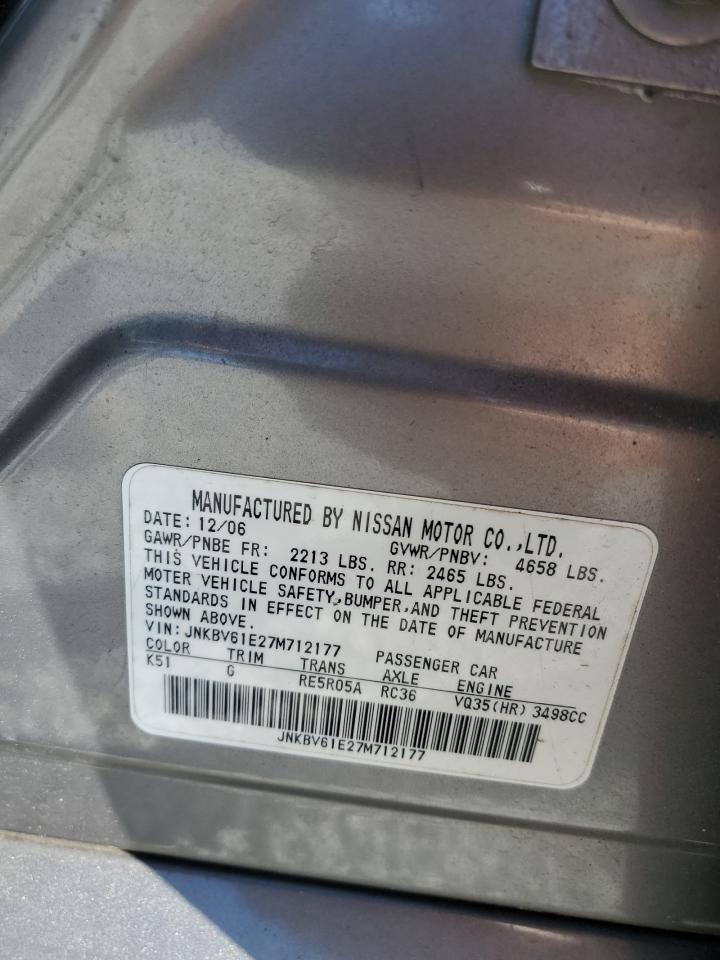 JNKBV61E27M712177 2007 Infiniti G35