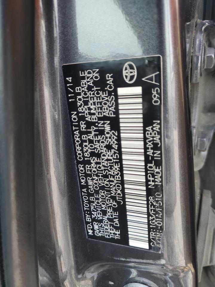 JTDKDTB39E1574992 2014 Toyota Prius C