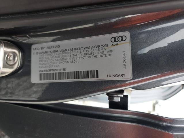 2017 Audi A3 Premium VIN: WAUB8GFF7H1039158 Lot: 54124974