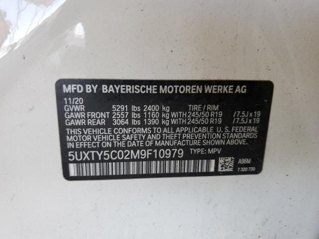 2021 BMW X3 xDrive30I VIN: 5UXTY5C02M9F10979 Lot: 56137964