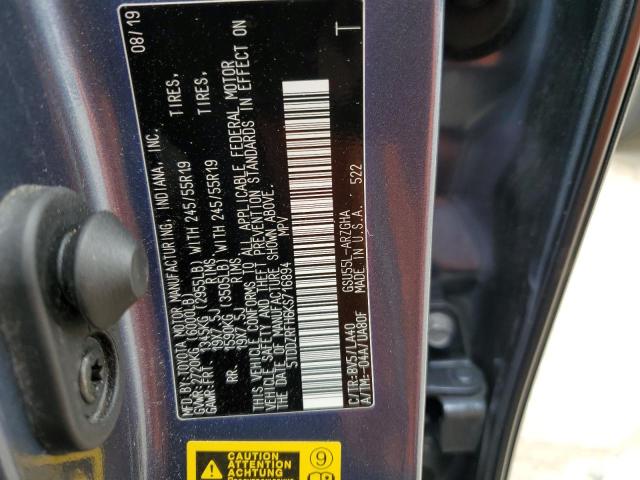 2019 Toyota Highlander Limited VIN: 5TDDZRFH6KS716894 Lot: 54726534