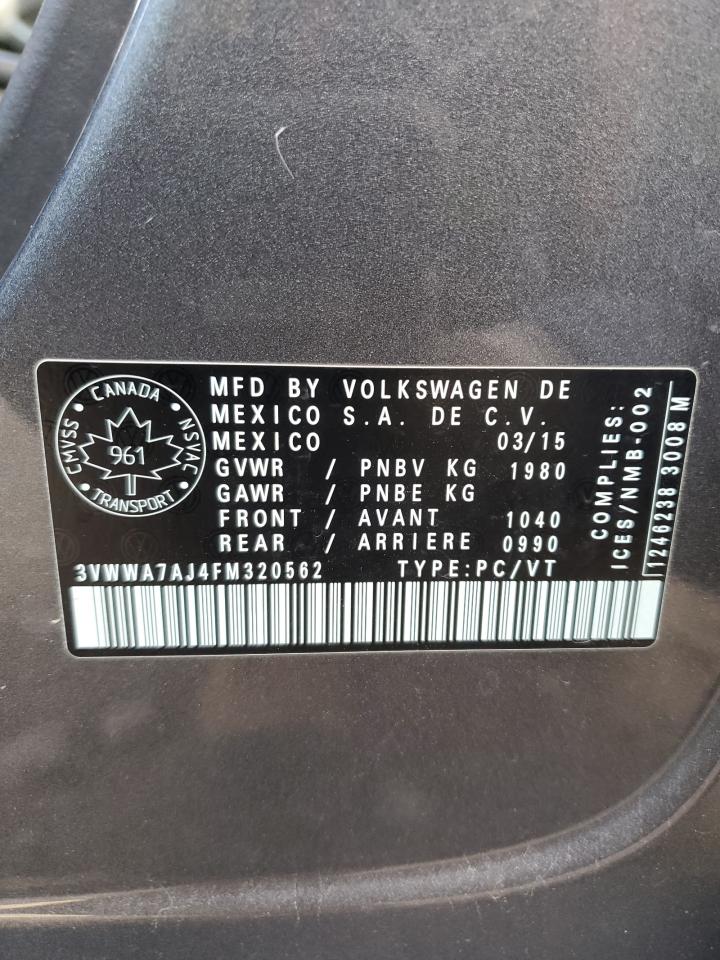 3VWWA7AJ4FM320562 2015 Volkswagen Jetta Tdi