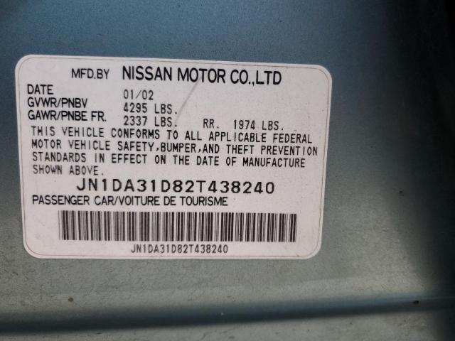 2002 Nissan Maxima Gle VIN: JN1DA31D82T438240 Lot: 54271944