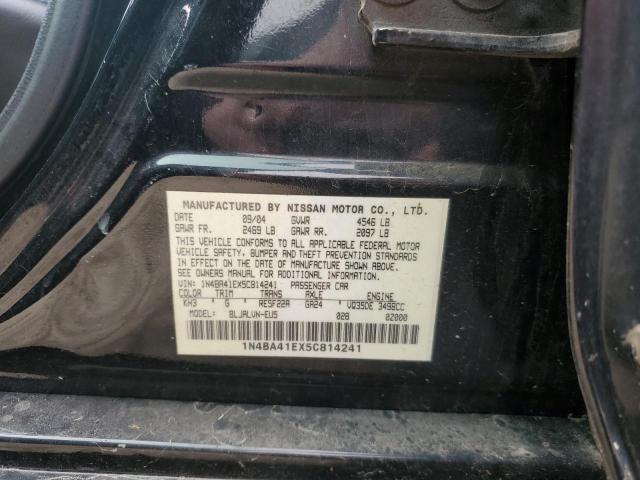 2005 Nissan Maxima Se VIN: 1N4BA41EX5C814241 Lot: 56587814