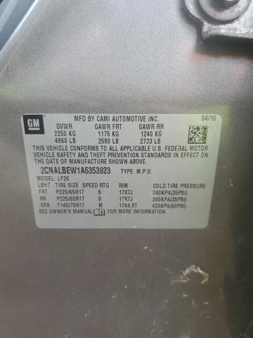 2010 Chevrolet Equinox Ls VIN: 2CNALBEW1A6353923 Lot: 53739214