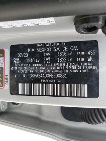 2023 Kia Rio Lx VIN: 3KPA24AD0PE600381 Lot: 53881464