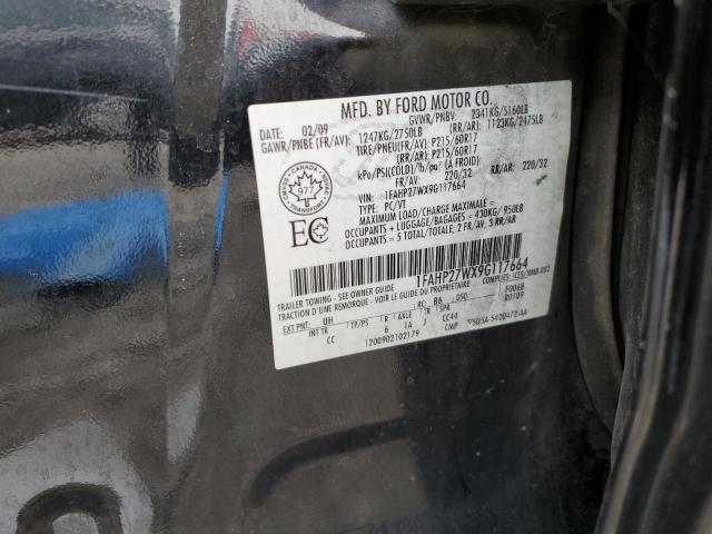 2009 Ford Taurus Sel VIN: 1FAHP27WX9G117664 Lot: 56331824