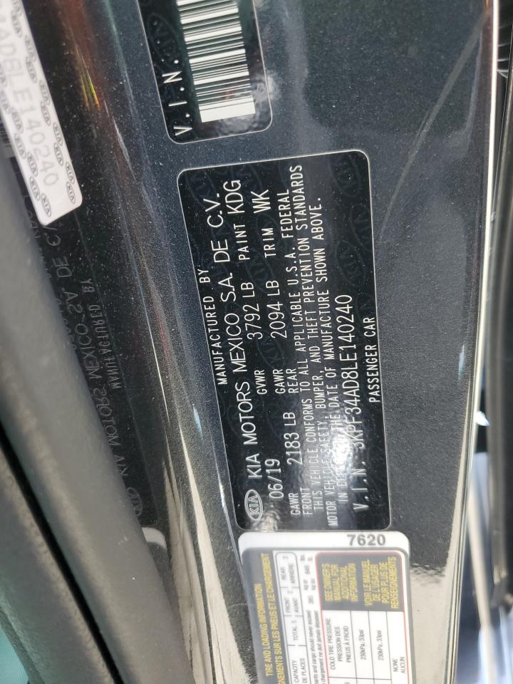 3KPF34AD8LE140240 2020 Kia Forte Gt Line