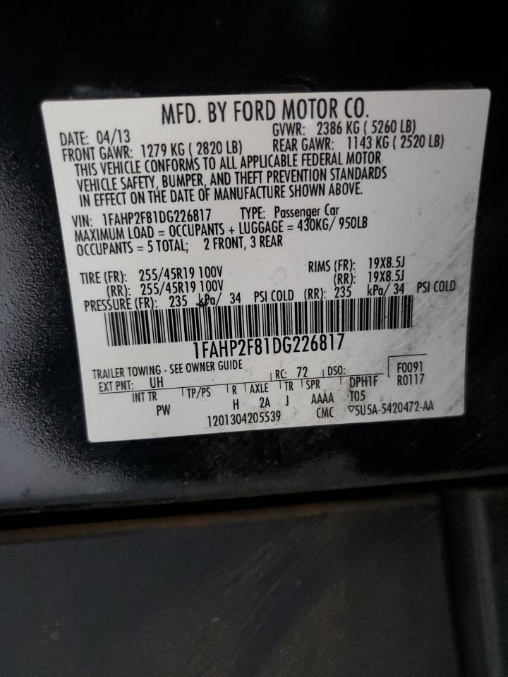 1FAHP2F81DG226817 2013 Ford Taurus Limited