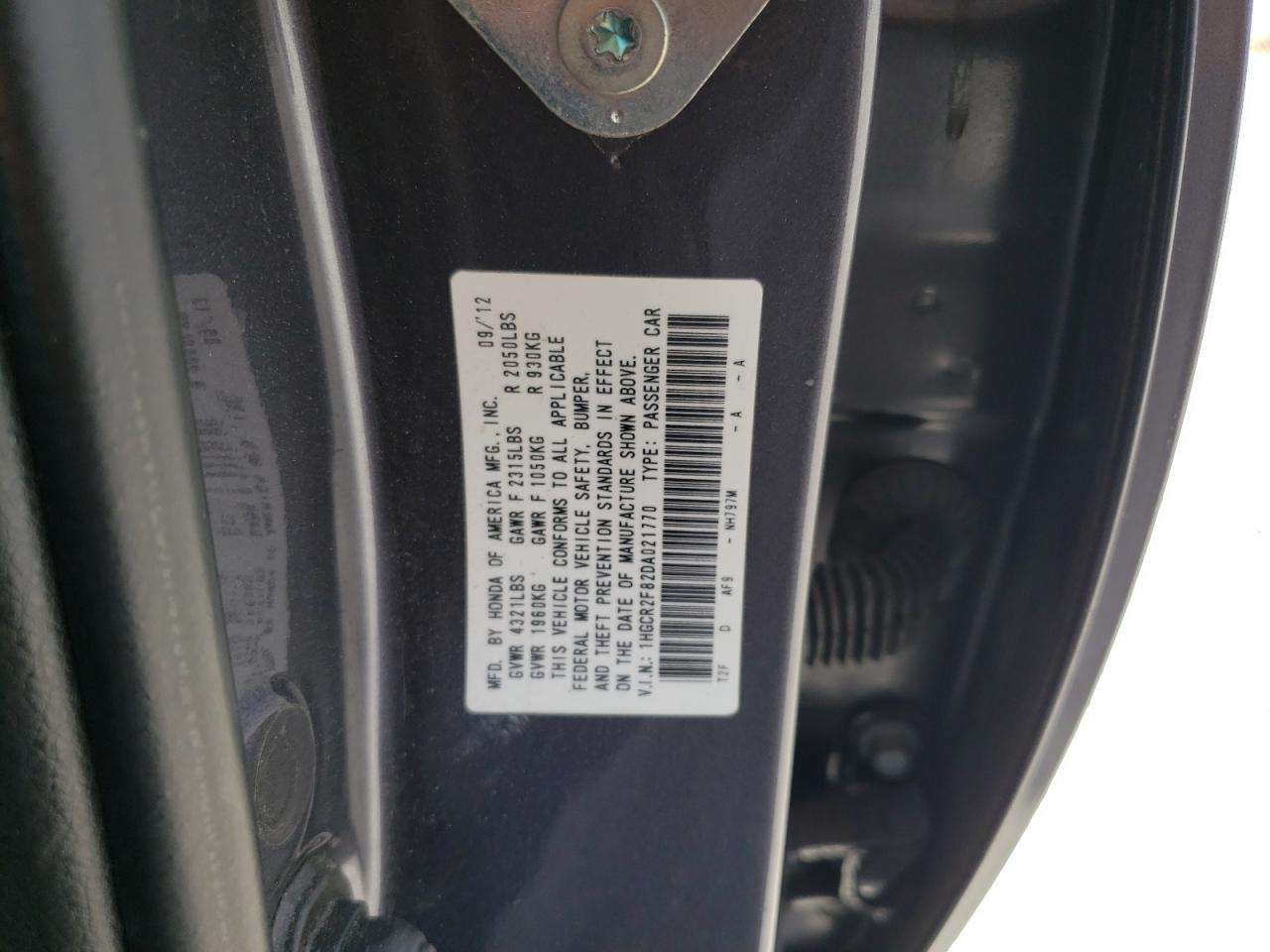 1HGCR2F82DA021770 2013 Honda Accord Exl