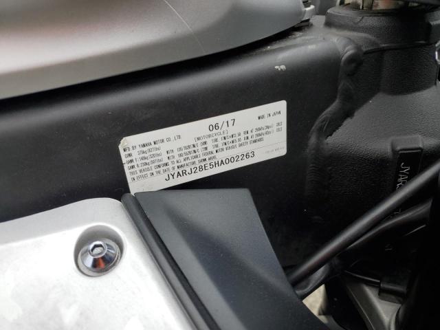 2017 YAMAHA YZFR6 JYARJ28E5HA002263