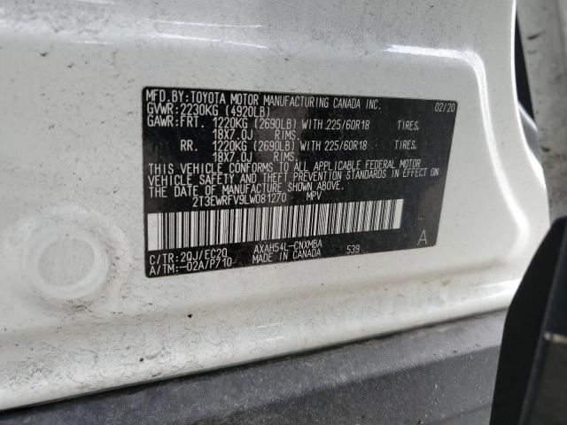 2020 Toyota Rav4 Xse VIN: 2T3EWRFV9LW081270 Lot: 55369584