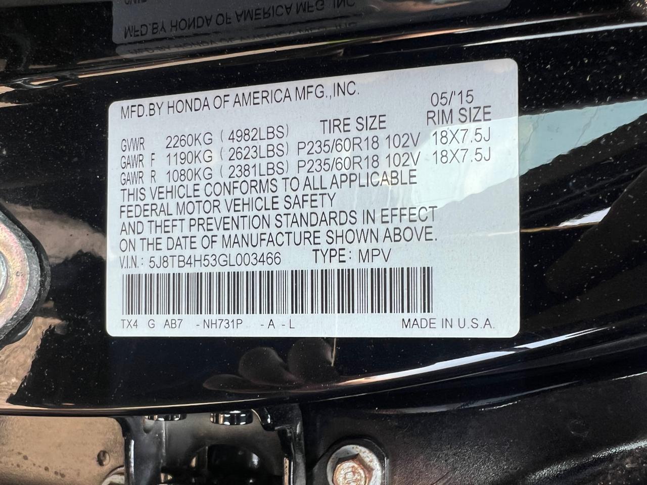 5J8TB4H53GL003466 2016 Acura Rdx Technology