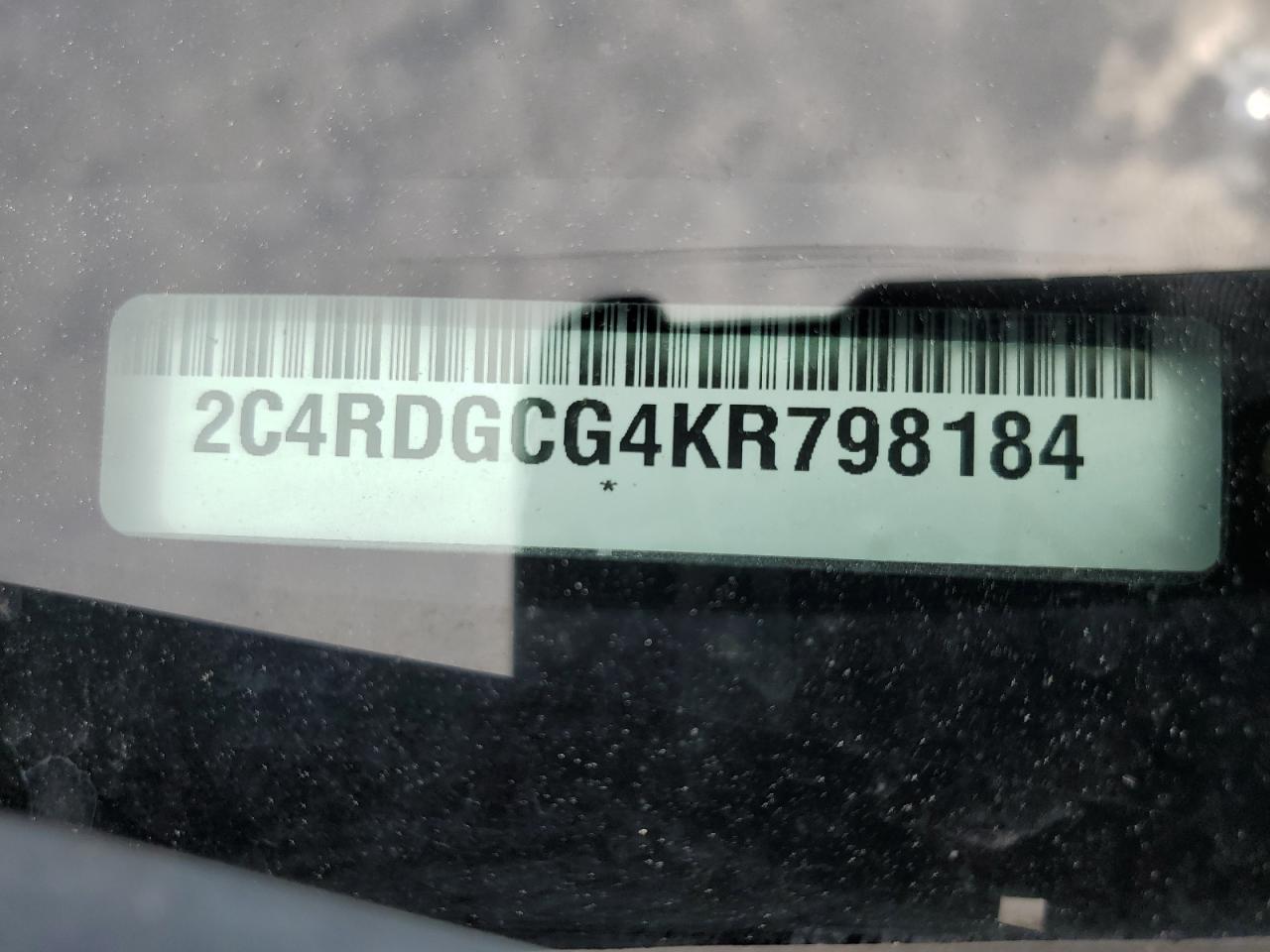 2C4RDGCG4KR798184 2019 Dodge Grand Caravan Sxt