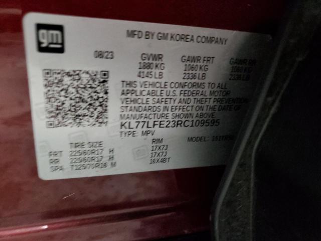 2024 Chevrolet Trax Ls VIN: KL77LFE23RC109595 Lot: 56679234