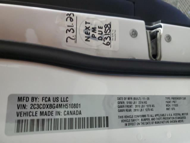 2021 Dodge Charger Sxt VIN: 2C3CDXBG4MH510801 Lot: 53260644