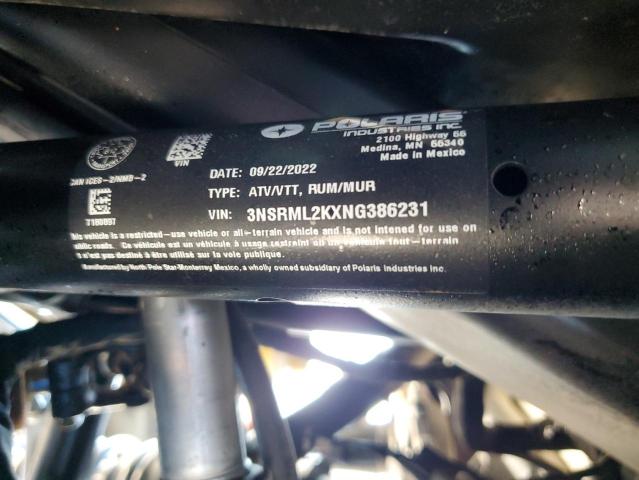 2022 Polaris Rzr Pro R 4 Ultimate Launch Edition VIN: 3NSRML2KXNG386231 Lot: 55298574