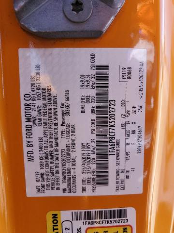 2019 Ford Mustang Gt VIN: 1FA6P8CF7K5202723 Lot: 55497394