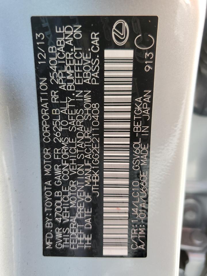 JTHBK1GG2E2110408 2014 Lexus Es 350