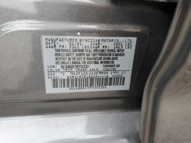 2021 Nissan Sentra Sr VIN: 3N1AB8DV7MY242351 Lot: 53852494