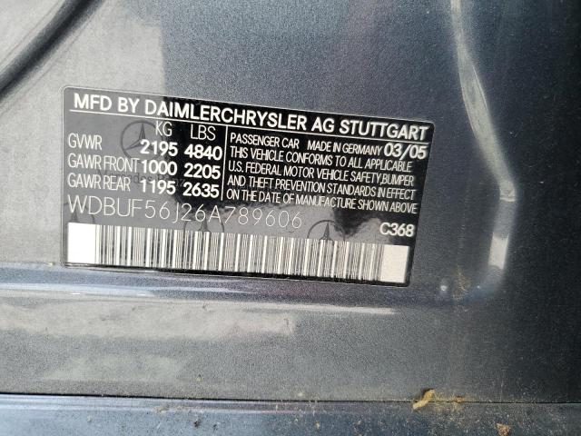 2006 Mercedes-Benz E 350 VIN: WDBUF56J26A789606 Lot: 53747564