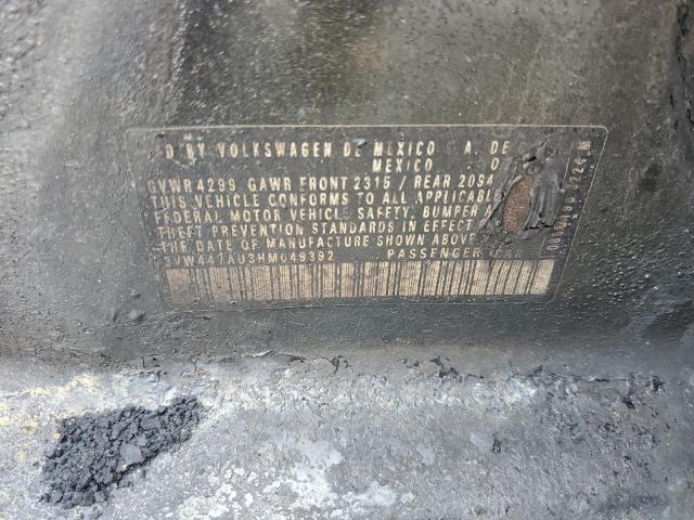 2017 Volkswagen Gti S/Se VIN: 3VW447AU3HM049392 Lot: 54740784