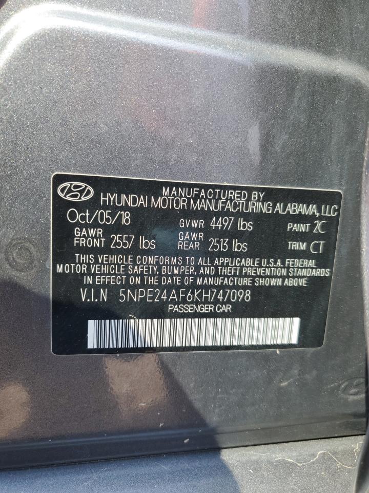 5NPE24AF6KH747098 2019 Hyundai Sonata Se