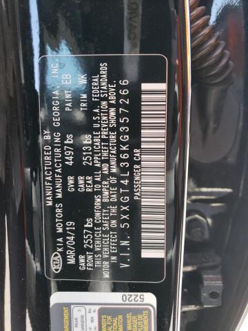 2019 Kia Optima Lx VIN: 5XXGT4L36KG357266 Lot: 54270614