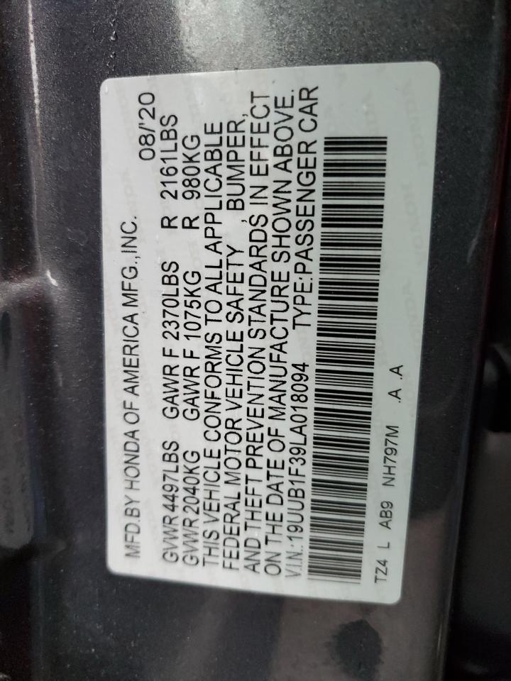 19UUB1F39LA018094 2020 Acura Tlx