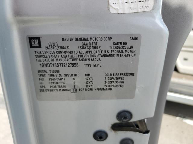 2007 Chevrolet Trailblazer Ls VIN: 1GNDT13S772127958 Lot: 54954054