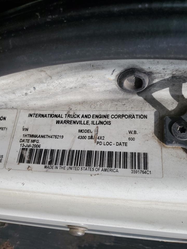 1HTMMAAN67H475219 2007 International 4000 4300