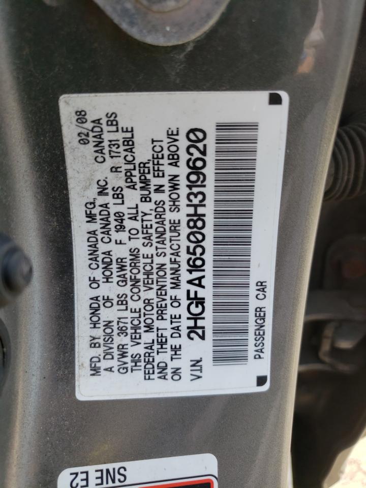 2HGFA16508H319620 2008 Honda Civic Lx