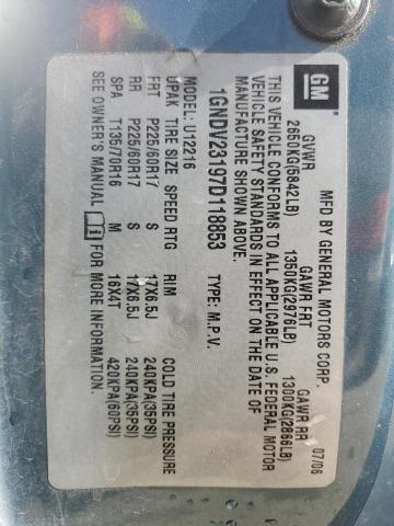 2007 Chevrolet Uplander Ls VIN: 1GNDV23197D118853 Lot: 55822714