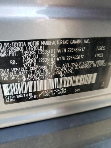 2021 Toyota Rav4 Xle VIN: 2T3P1RFV9MC143356 Lot: 56335524