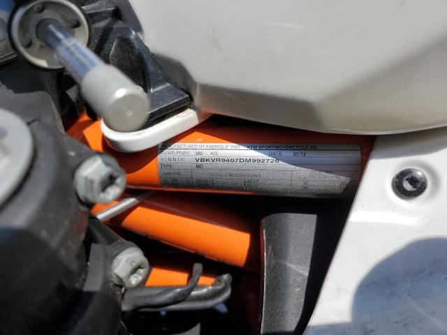 2013 KTM 1190 RC8 - VBKVR9407DM992726