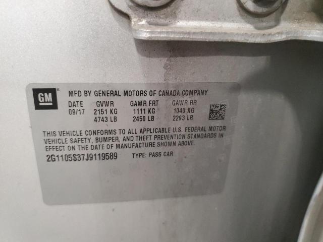 2018 Chevrolet Impala Lt VIN: 2G1105S37J9119589 Lot: 56402414