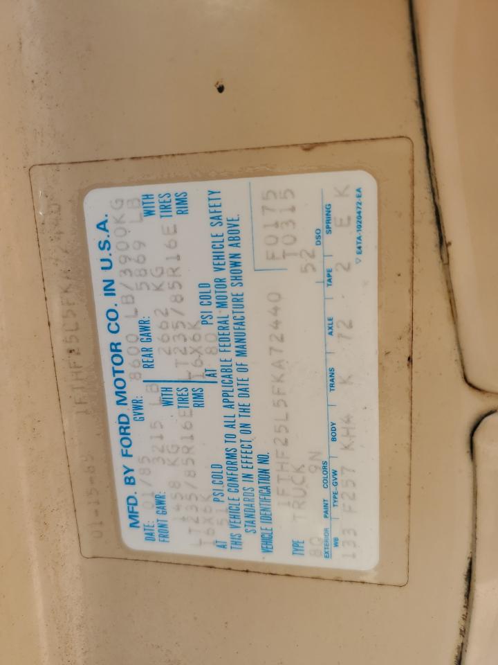 1FTHF25L5FKA72440 1985 Ford F250